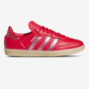 Adidas Kids Samba in Red and Pink size 4